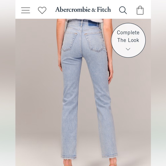 Abercrombie Ankle Straight Ultra High Rise Jeans - Picture 4 of 8